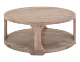 1 Shelf Cocktail Table | White Balam Handcrafted Mango & Teak