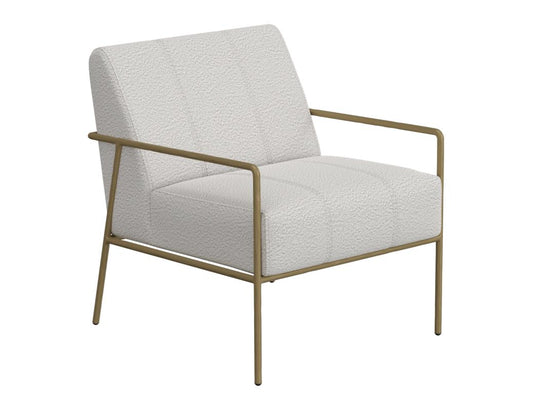 Aragon Armchair - Gold Metal Frame Accent Chair | Modern Design