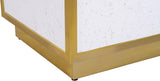 Glitz Chic Contemporary End Table with Sleek Gold Base - Perfect Accent for Modern Living Spaces