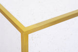 Glitz Chic Contemporary End Table with Sleek Gold Base - Perfect Accent for Modern Living Spaces