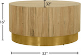 Acacia Wood Coffee Table with Stunning Grain Design and Sturdy Metal Base for Modern Living Spaces