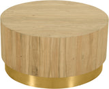 Acacia Wood Coffee Table with Stunning Grain Design and Sturdy Metal Base for Modern Living Spaces