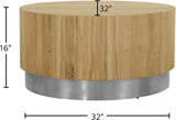 Acacia Wood Coffee Table with Stunning Grain Design and Sturdy Metal Base for Modern Living Spaces