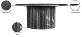 Genoa Coffee Table: Handcrafted Marble Elegance with Unique Veining and Art Deco Fluted Base Masterpiece