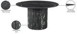 Genoa Dining Table - Handcrafted Marble Elegance with Unique Veining and Art Deco Fluted Base Design
