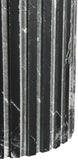 Genoa End Table - Handcrafted Marble Design with Unique Veining, Elegant Art Deco Statement Piece