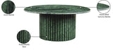 Genoa Coffee Table: Handcrafted Marble Elegance with Unique Veining and Art Deco Fluted Base Masterpiece