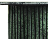 Genoa Coffee Table: Handcrafted Marble Elegance with Unique Veining and Art Deco Fluted Base Masterpiece