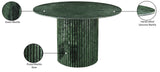 Genoa Dining Table - Handcrafted Marble Elegance with Unique Veining and Art Deco Fluted Base Design