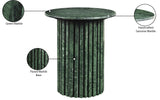 Genoa End Table - Handcrafted Marble Design with Unique Veining, Elegant Art Deco Statement Piece