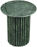 Genoa End Table - Handcrafted Marble Design with Unique Veining, Elegant Art Deco Statement Piece