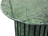 Genoa End Table - Handcrafted Marble Design with Unique Veining, Elegant Art Deco Statement Piece