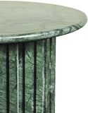 Genoa End Table - Handcrafted Marble Design with Unique Veining, Elegant Art Deco Statement Piece