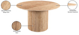 Genoa Dining Table - Handcrafted Marble Elegance with Unique Veining and Art Deco Fluted Base Design