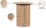 Genoa End Table - Handcrafted Marble Design with Unique Veining, Elegant Art Deco Statement Piece