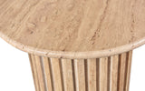 Genoa End Table - Handcrafted Marble Design with Unique Veining, Elegant Art Deco Statement Piece