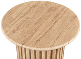 Genoa End Table - Handcrafted Marble Design with Unique Veining, Elegant Art Deco Statement Piece