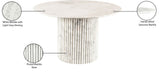 Genoa Dining Table - Handcrafted Marble Elegance with Unique Veining and Art Deco Fluted Base Design
