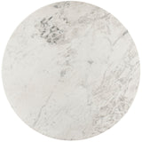 Genoa Dining Table - Handcrafted Marble Elegance with Unique Veining and Art Deco Fluted Base Design