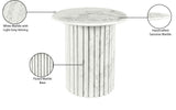 Genoa End Table - Handcrafted Marble Design with Unique Veining, Elegant Art Deco Statement Piece
