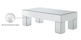 Lainy Mirrored Coffee Table - Chic Contemporary Design with Bold Geometric Style for Modern Living Spaces