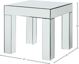 Lainy Mirrored End Table - Striking Contemporary Design with Geometric Charm for Modern Spaces