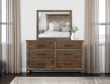 6 Drawer Dresser - Teca Collection Mango Wood & Metal