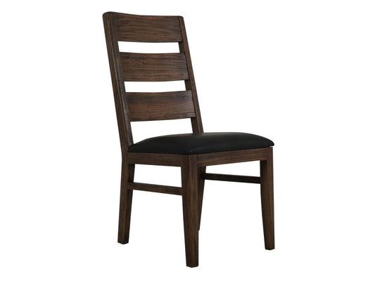 Riverwood Wooden Chair - Elegant Ladder-Back Design with Cushioned Seat