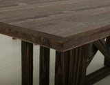 Dutton Dining Table - Rustic Country Cottage Style Trestle Base