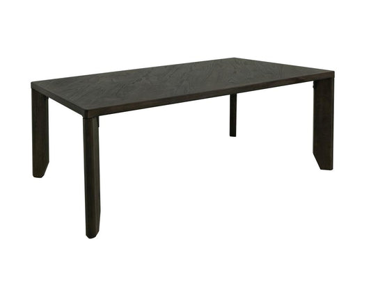 Dark Teak Dining Table - Mango & Engineered Wood | Elegant Black Finish