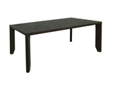 Dark Teak Dining Table - Mango & Engineered Wood | Elegant Black Finish