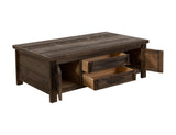 4 Drawer 4 Door Cocktail Table - Dutton Rustic Coffee Table