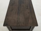 Dark Mita 2 Drawer Sofa Table - Transitional Wood & Metal Design