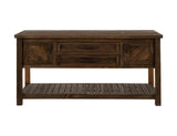 2 Drawer 2 Door Sofa Table - Dutton Cottage Style | Rustic Wood