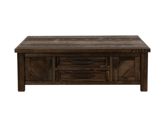 4 Drawer 4 Door Cocktail Table - Dutton Rustic Coffee Table