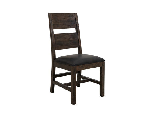 Dark Teak Wooden Chair - Handcrafted Solid Wood Dining Chair