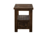 1 Drawer Chairside Table - Dutton Rustic Cottage Style