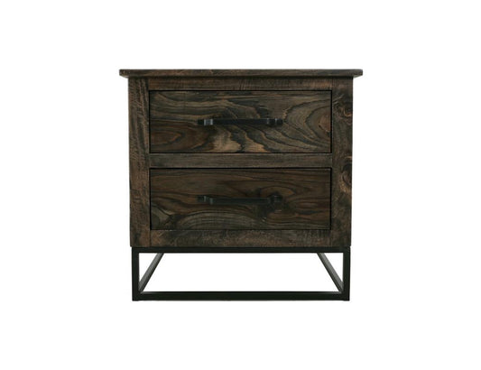 2 Drawer Nightstand | Dark Teak Collection Mango Wood