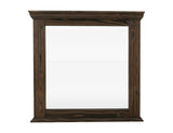 Desire Collection Mirror - Elegant Wood Frame with Deep Brown Finish