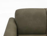 Mezquite Mid-Century Sofa with Wooden Frame | Green Faux Leather
