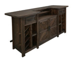 Dutton 2 Drawer 2 Door Bar - Rustic Elegance Home Bar Furniture