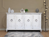 4 Door Console - Rustic Capri Hand-Distressed Wood Furniture
