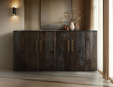 4 Doors Black Balam Console - Mango & Teak Wood Storage