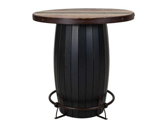 Antique Multicolor Bistro Table - Rustic Solid Pine Wood