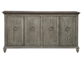 4 Doors Capri Console - Rustic Charm Hand-Distressed Wood