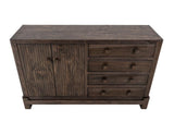 Dark Atenas 4 Drawer & 2 Door Console | Mango Wood