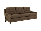 Wooden Frame Upholstered Sofa | Xel-Ha II Collection Brown Fabric
