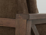 Walnut Wooden Frame Upholstered Sofa | Modern Rustic Design