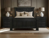 Terra Dark 3 Drawer Nightstand | Solid Pine Wood Furniture