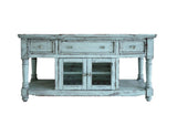 3 Drawer 2 Door 70" TV Stand - Aruba Mango Wood Collection